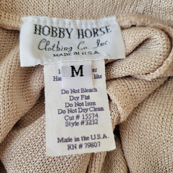 Hobby Horse Gold Beige Long Sleeve Show Top M Sequins Bling Cosplay Costume 80s - Picture 3 of 5